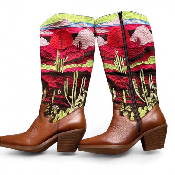 Nasty Gal Multicolor Western Boots - Picture 2 of 3